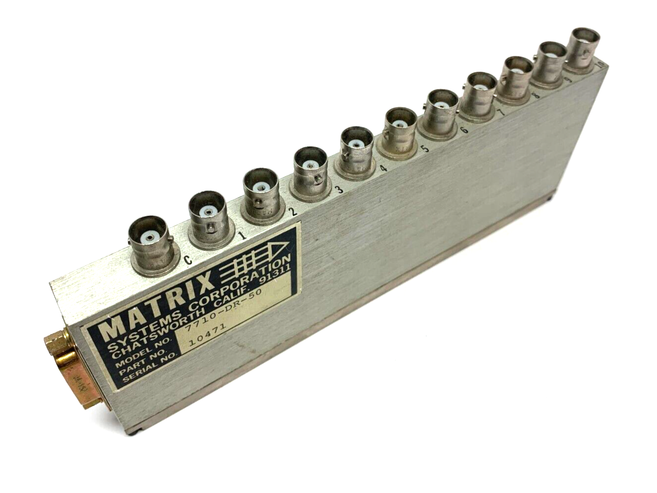 Matrix Systems 7710-DR-50 Coaxial Relay Module 7000 Series 10-Port - Maverick Industrial Sales