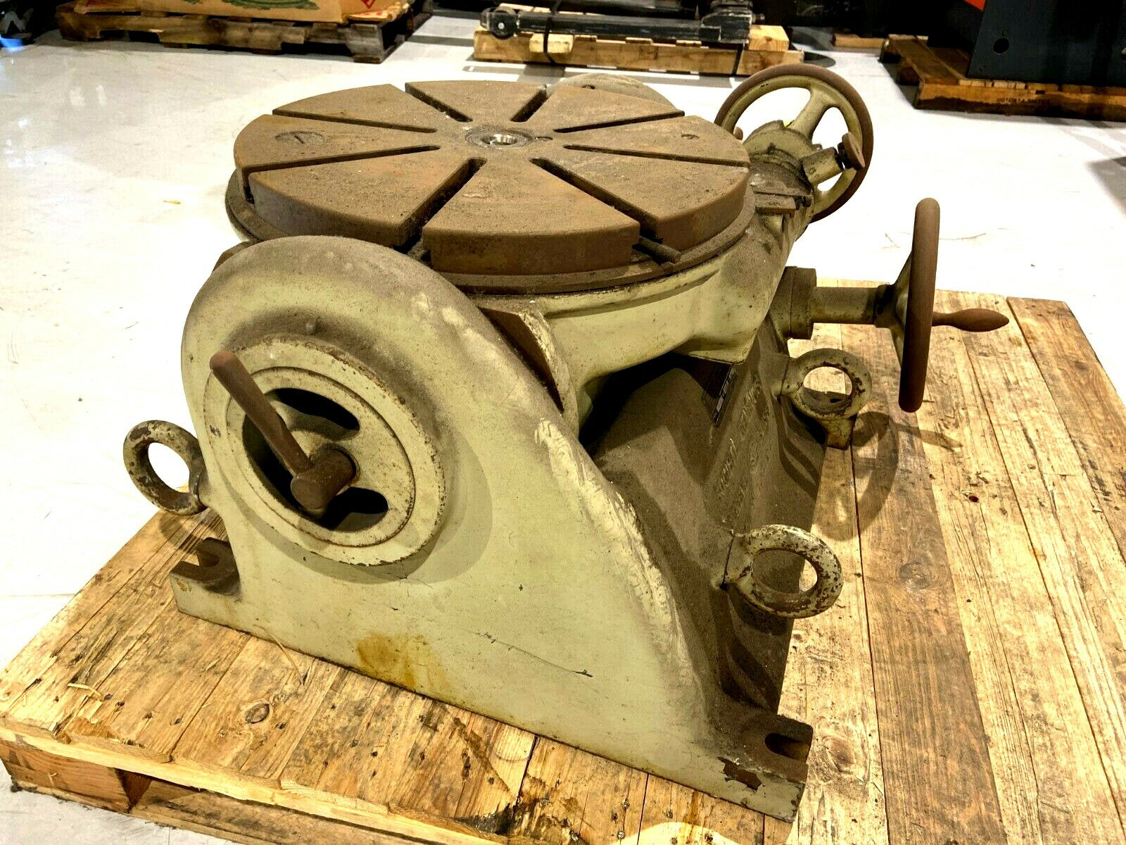 Societe Genevoise PI-5 Rotary and Tilting Table 17-3/4" Diameter - Maverick Industrial Sales