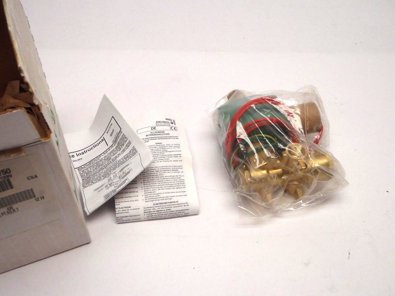 ASCO JKF8345G001 RedHat Solenoid Valve 240/60 220/50 RPLS 8345E PRFX FT,GS,R,T - Maverick Industrial Sales