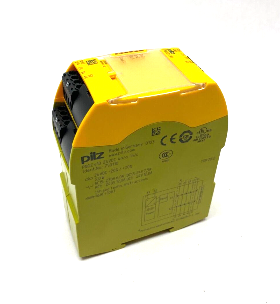 PNOZ s10 24VDC 4n/o 1n/c,750110 | Pilz PNOZ s10 24VDC 4n/o 1n/c PNOZsigma Safety Contact Expansion Module 750110 - Used - Maverick Industrial Sales