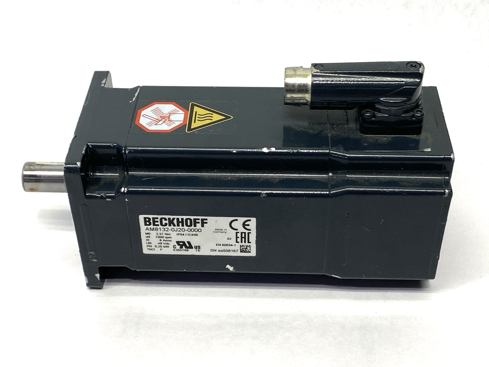 Beckhoff AM8132-0J20-0000 Servo Motor 48VDC 8A - Maverick Industrial Sales