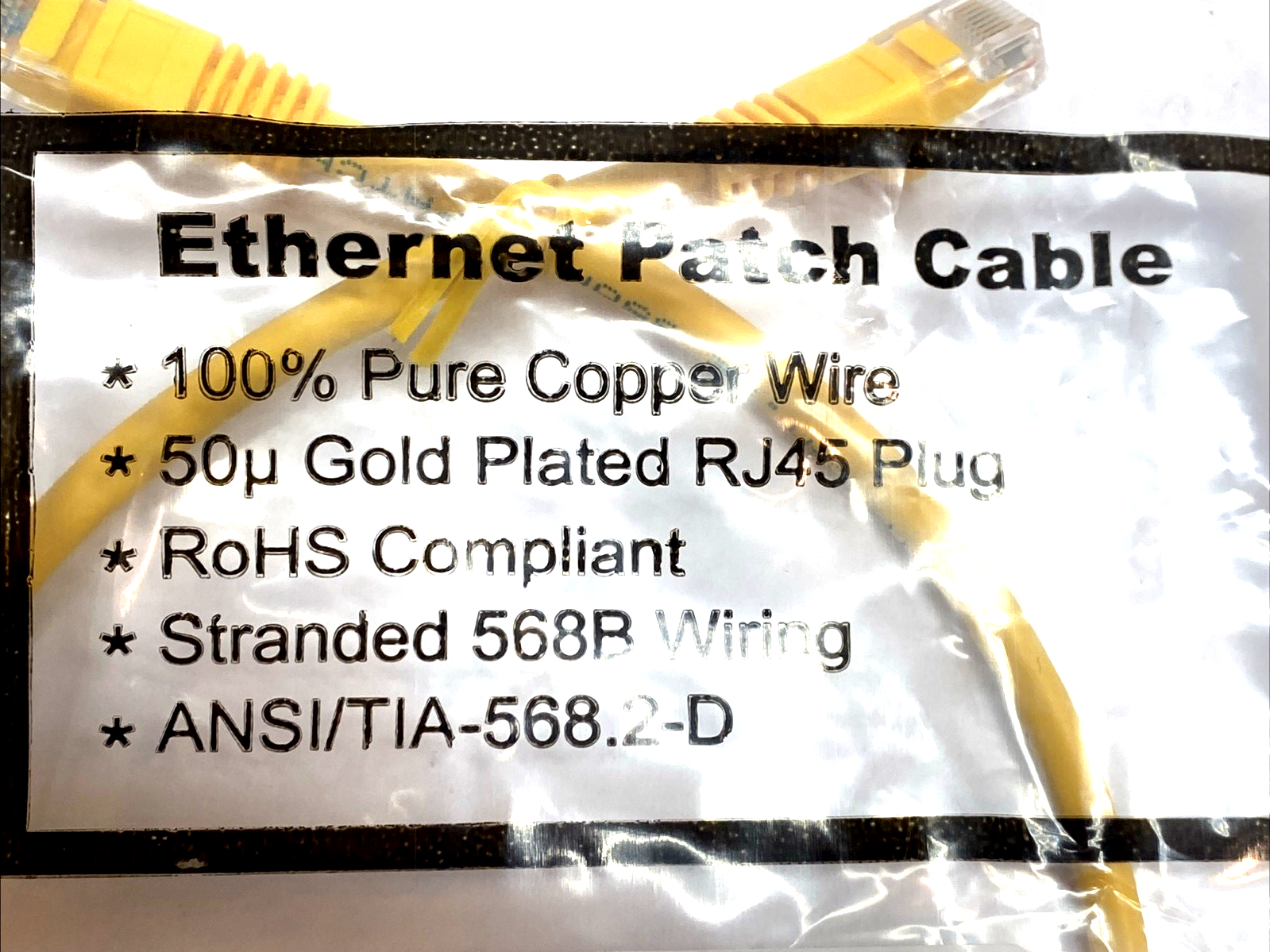 Cat5e UTP Ethernet Patch Cable 1.5 FT 350 MHz RJ45 Booted LAN Cord LOT OF 10 - Maverick Industrial Sales