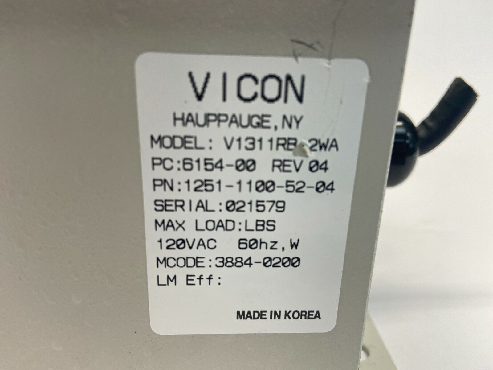 Vicon V1311RB-2WA Video System Receiver 1251-1100-52-04 - Maverick Industrial Sales