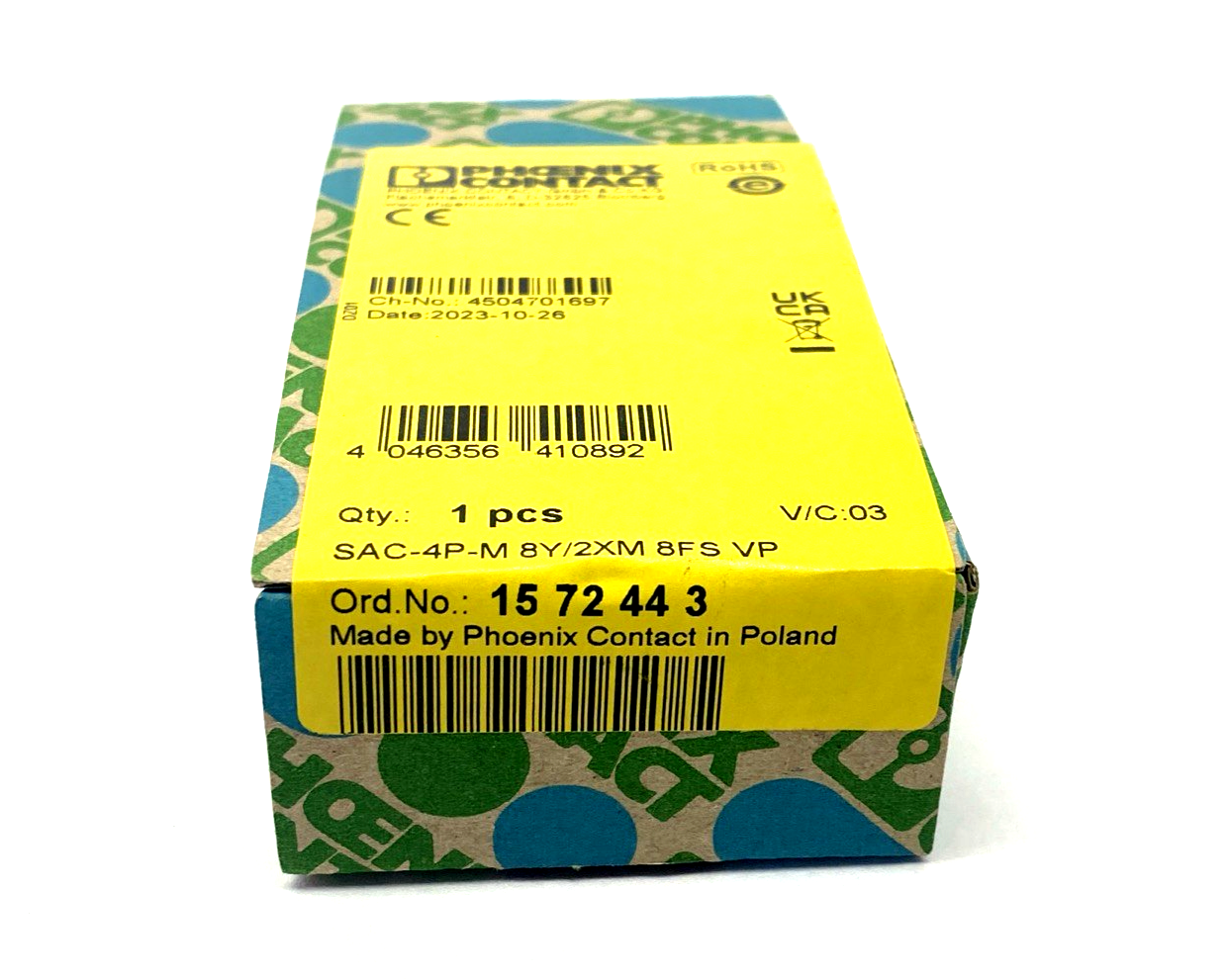 Phoenix Contact SAC-4P-M 8Y/2XM 8FS VP Y Distributor Connector M8 1572443 - Maverick Industrial Sales