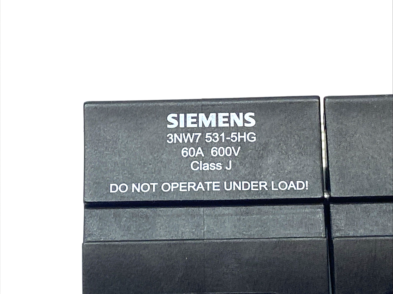 Siemens 3NW7 531-5HG Fuse Holder Class J 60A 600V w/ 3x Bussman LPJ-40SP Fuses - Maverick Industrial Sales