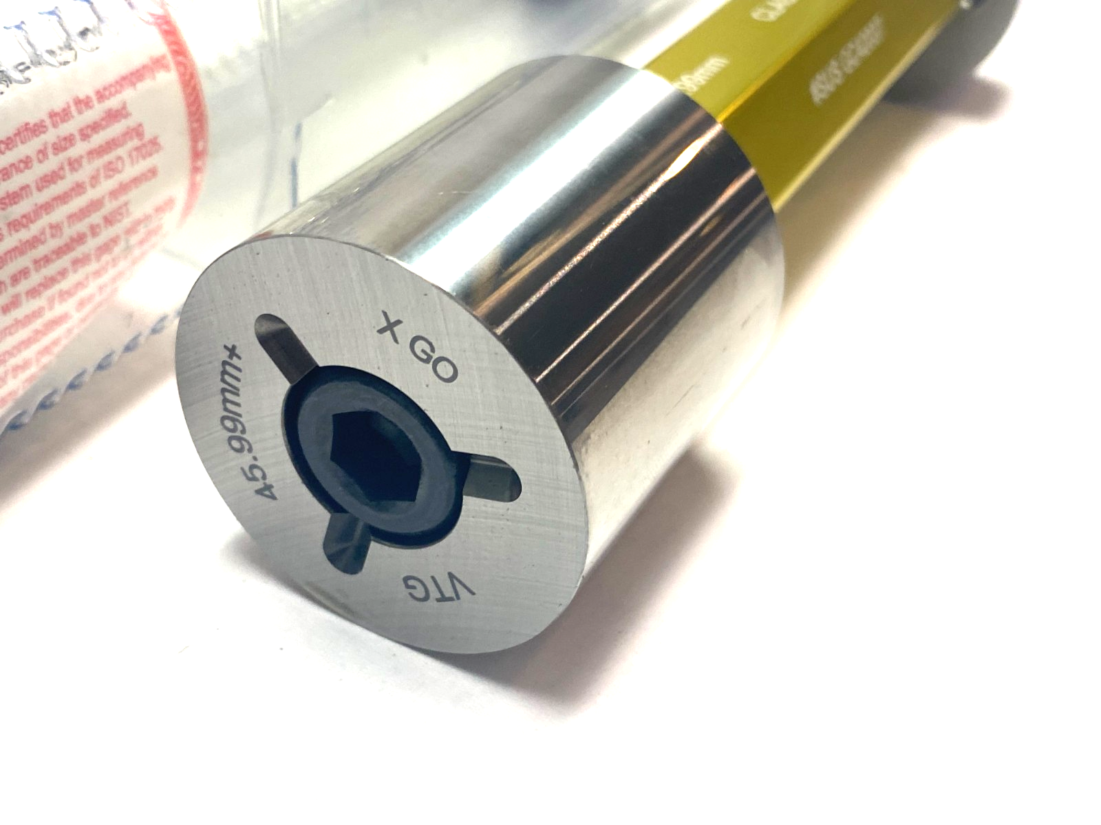 Vermont Gage 191204320 Trilock GO/NO-GO Assembly Steel Class X 45.99+mm/46.04-mm - New – Open box - Maverick Industrial Sales