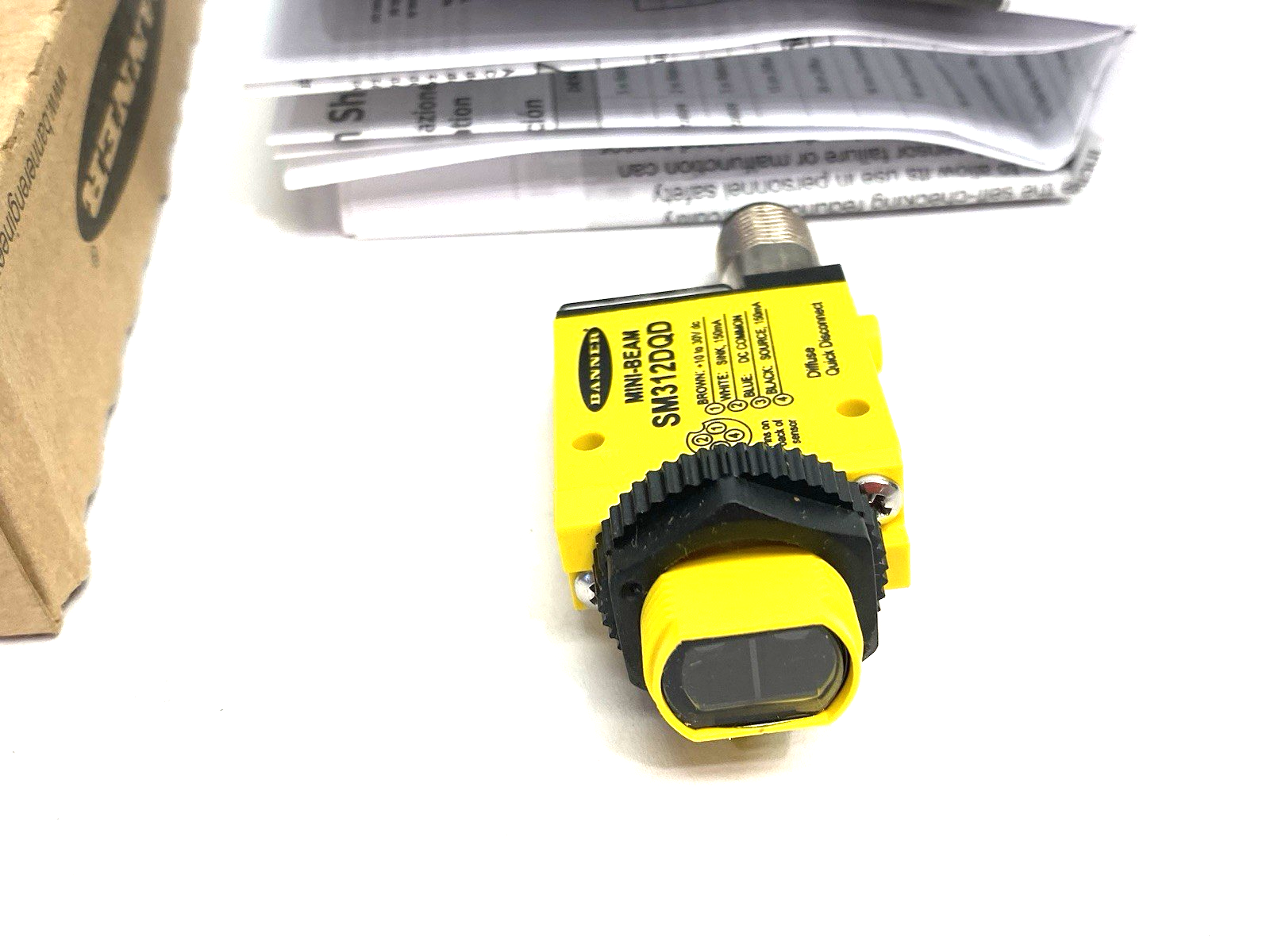 SM312DQD | Banner MINI-BEAM: Diffuse Standard Sensor, Bipolar Output, 26834 - New – Open box - Maverick Industrial Sales
