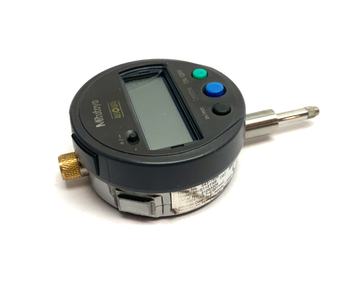 Mitutoyo 543-793B Digimatic ABSOLUTE Indicator ID-S112TXB 12.7mm CRACKED SCREEN - Maverick Industrial Sales