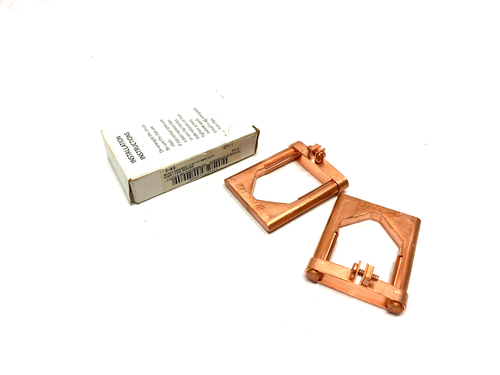 Cooper Bussmann J-42 Fuse Reducer Clip Makes 200A 600V Fit 400A BOX OF 2 - Maverick Industrial Sales