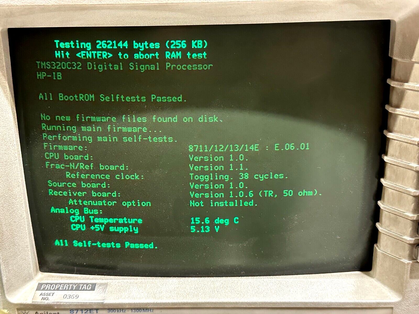 Agilent 8712ET RF Network Analyzer 300kHz - 1300MHz w/ EEPROM, ERROR/BAD SWITCH - Maverick Industrial Sales