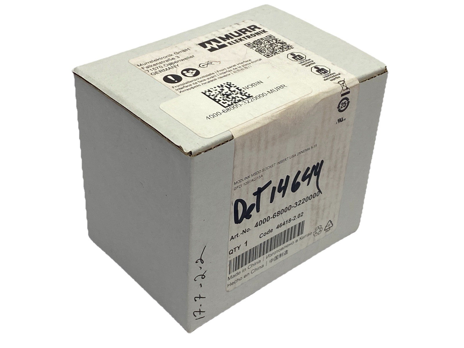 Murr Elektronik 4000-68000-3220000 ModLink MSDD Socket Insert 2x NEMA 5-15 - Maverick Industrial Sales