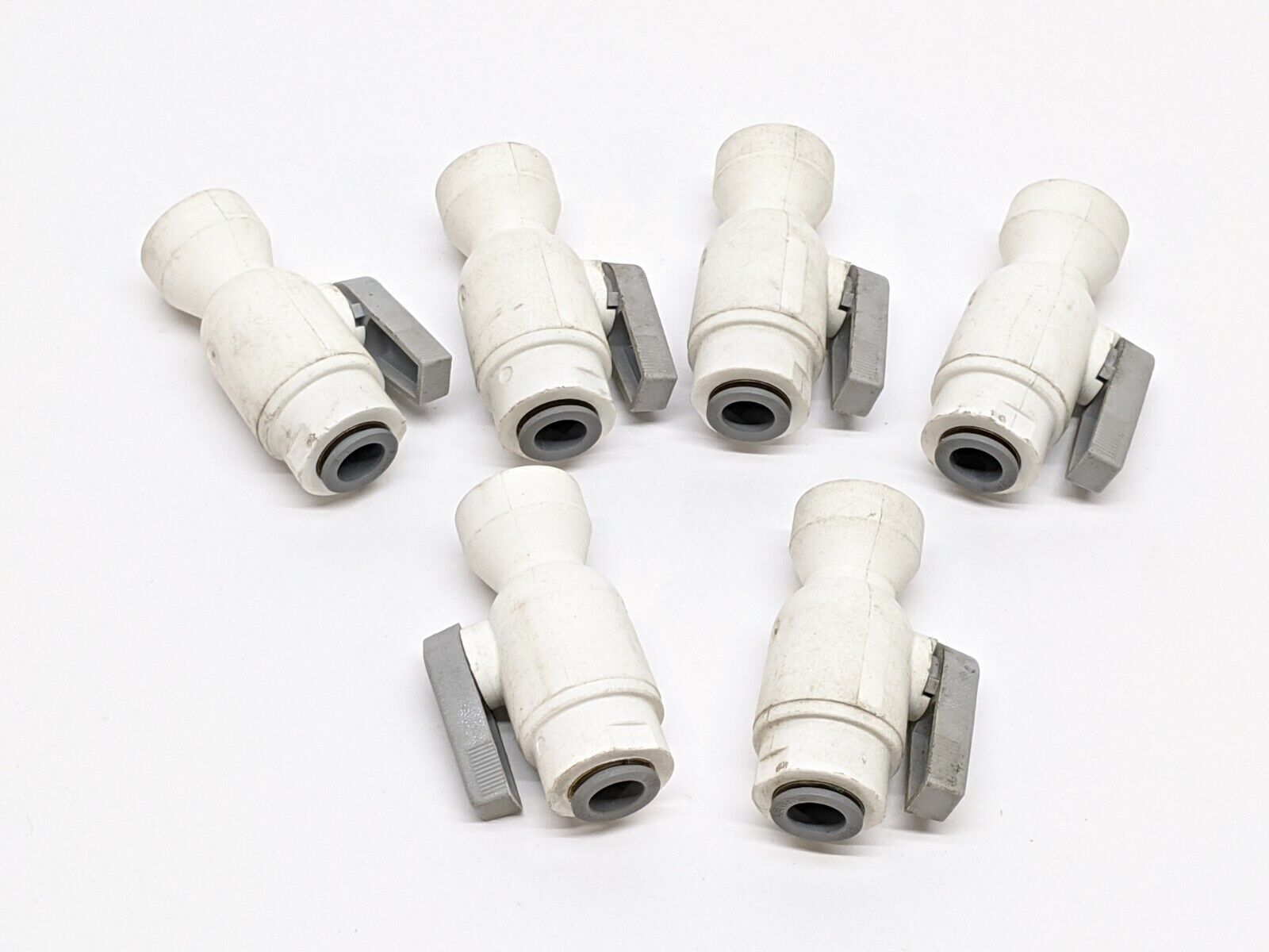 Parker Polypropylene Ball Valve 3/8” Push-To-Connect To 1/2-20 Female LOT OF 6 - Maverick Industrial Sales
