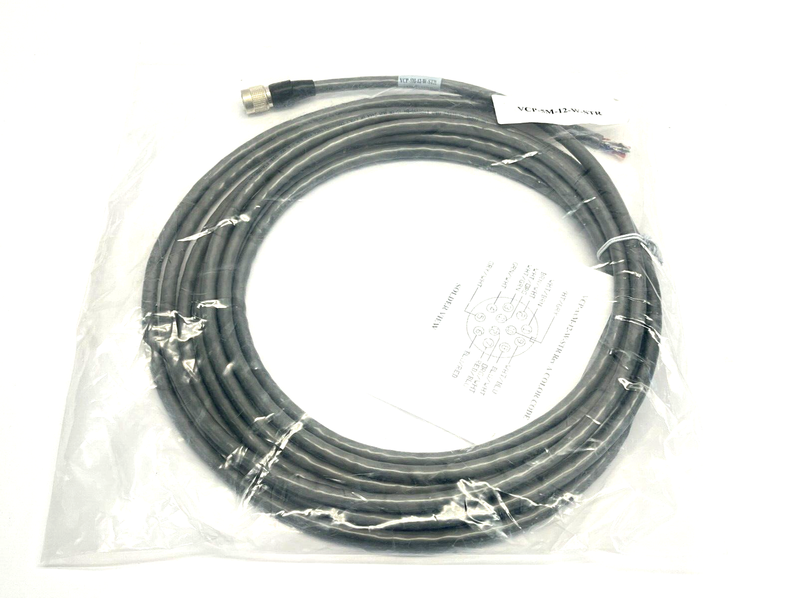 Hirose Electric VCP-5M-12-W-STR Gray Camera Cable - Maverick Industrial Sales