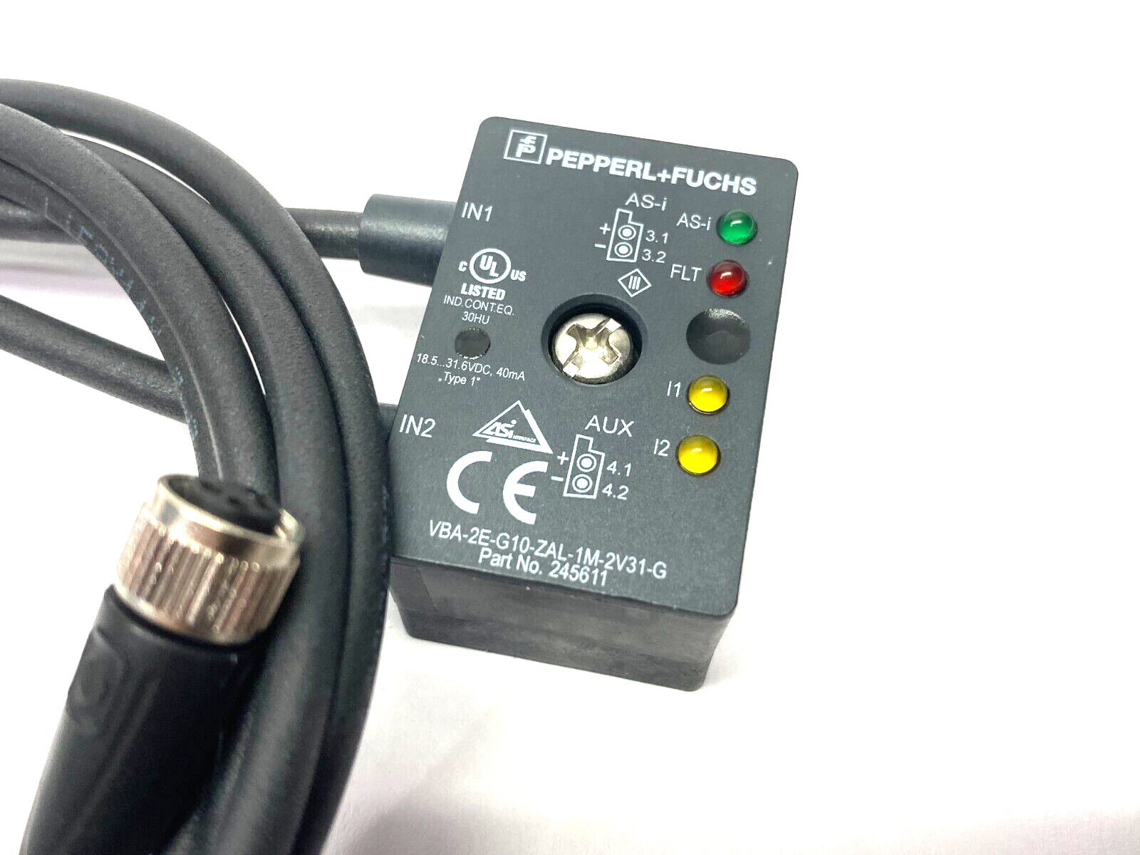 Pepperl+Fuchs VBA-2E-G10-ZAL-1M-2V31-G AS-Interface Sensor Module, 245611 - Maverick Industrial Sales