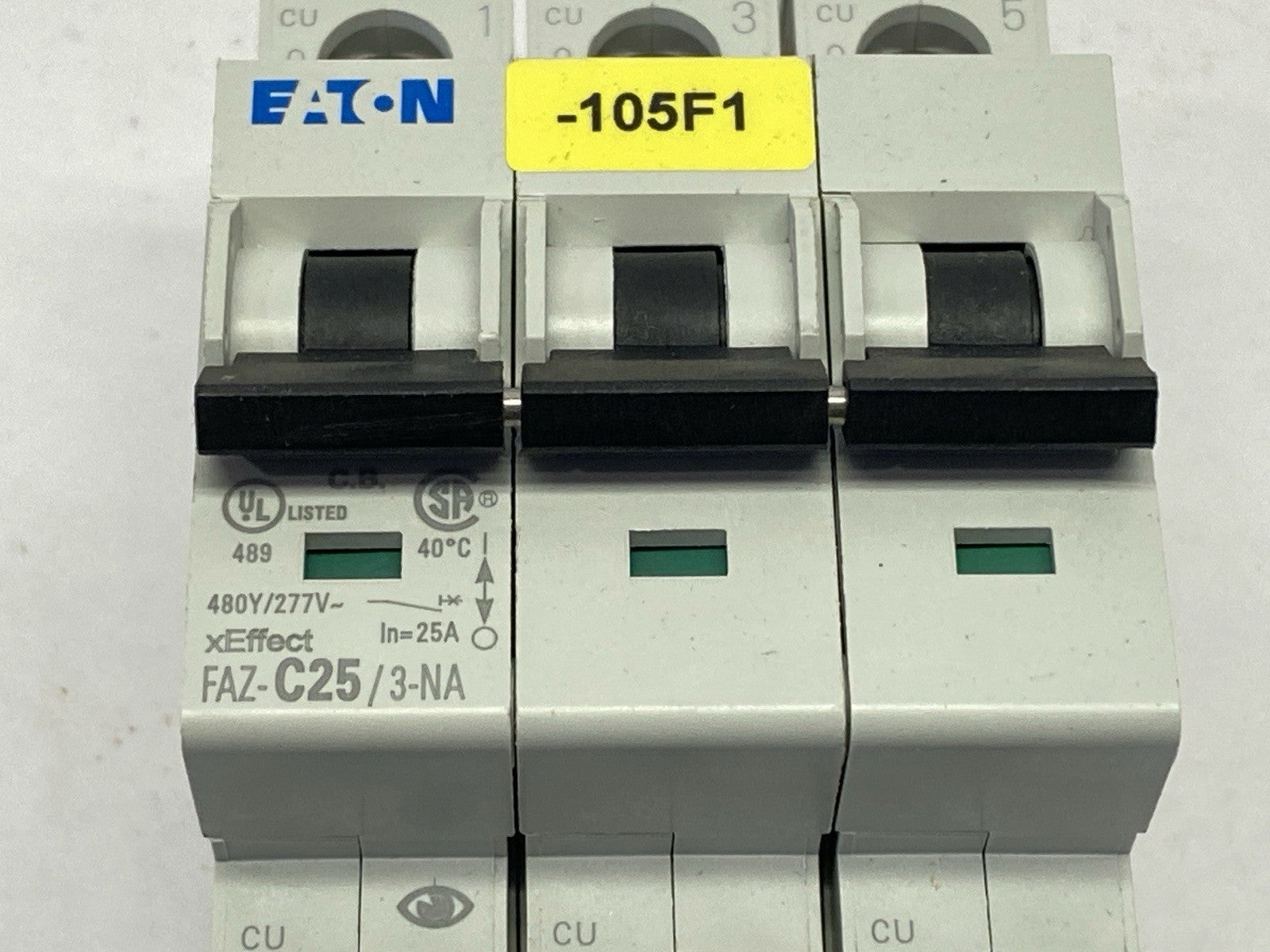 Eaton FAZ-C25/3-NA Miniature Circuit Breaker 3P 25A 277/480V - Maverick Industrial Sales