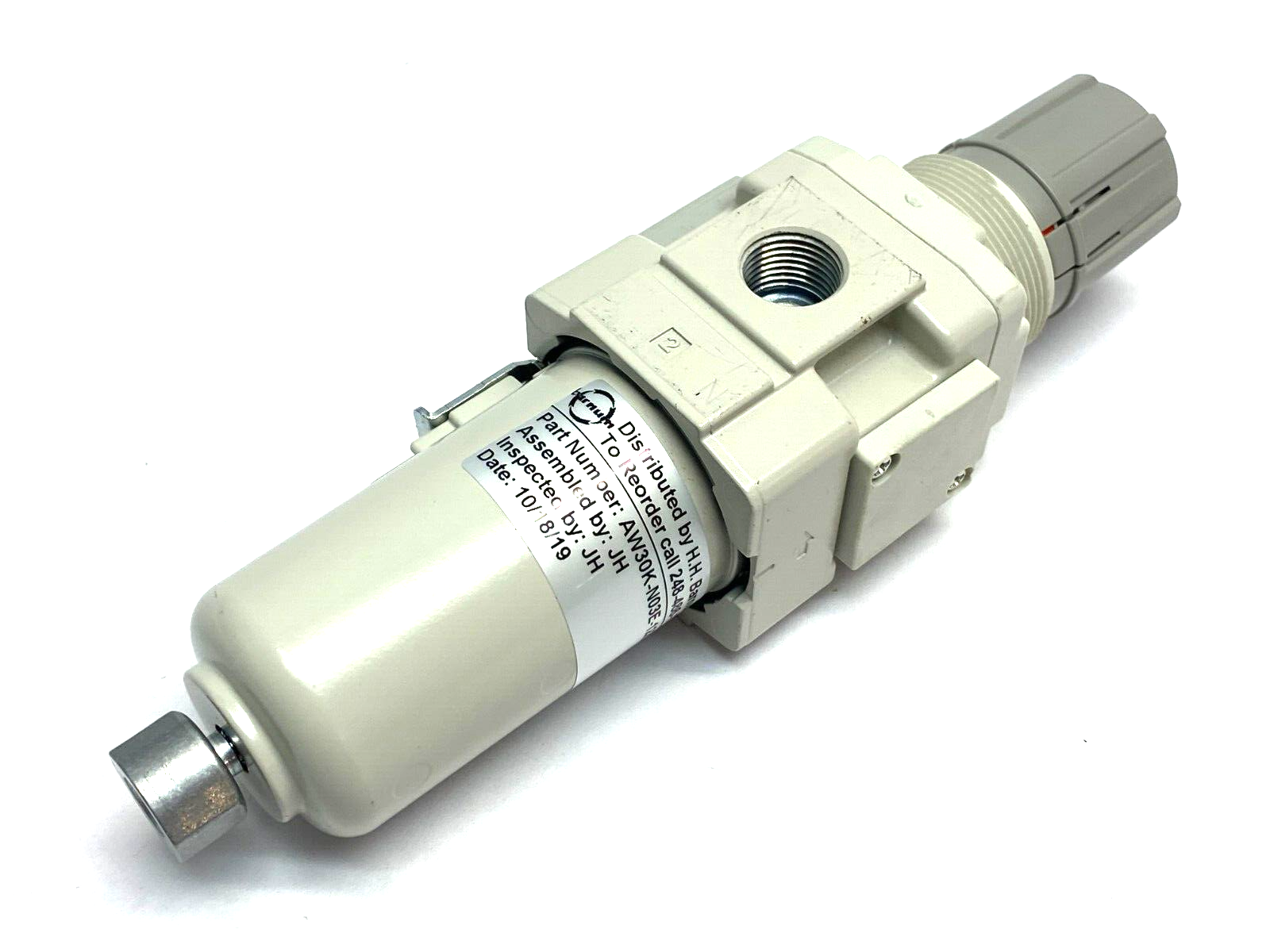 SMC AW30K-N03E-12Z-B Modular Filter Regulator Embedded Gauge 7~125psi 3/8" NPT - Maverick Industrial Sales
