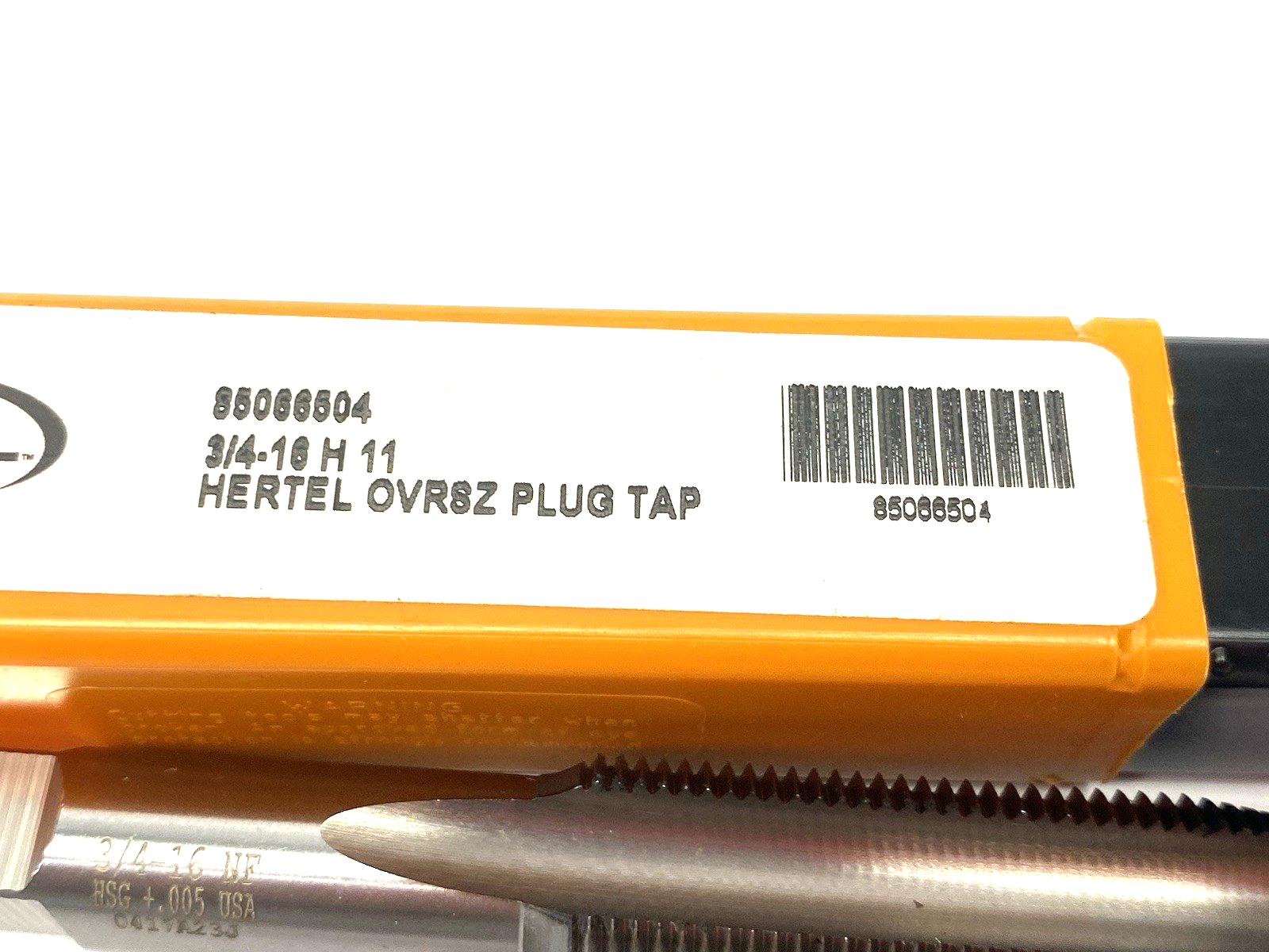85066504 | Hertel Straight Flute Tap: 3/4-16 UNF, 4 Flute, Plug Chamfer High-Speed - New – Open box - Maverick Industrial Sales