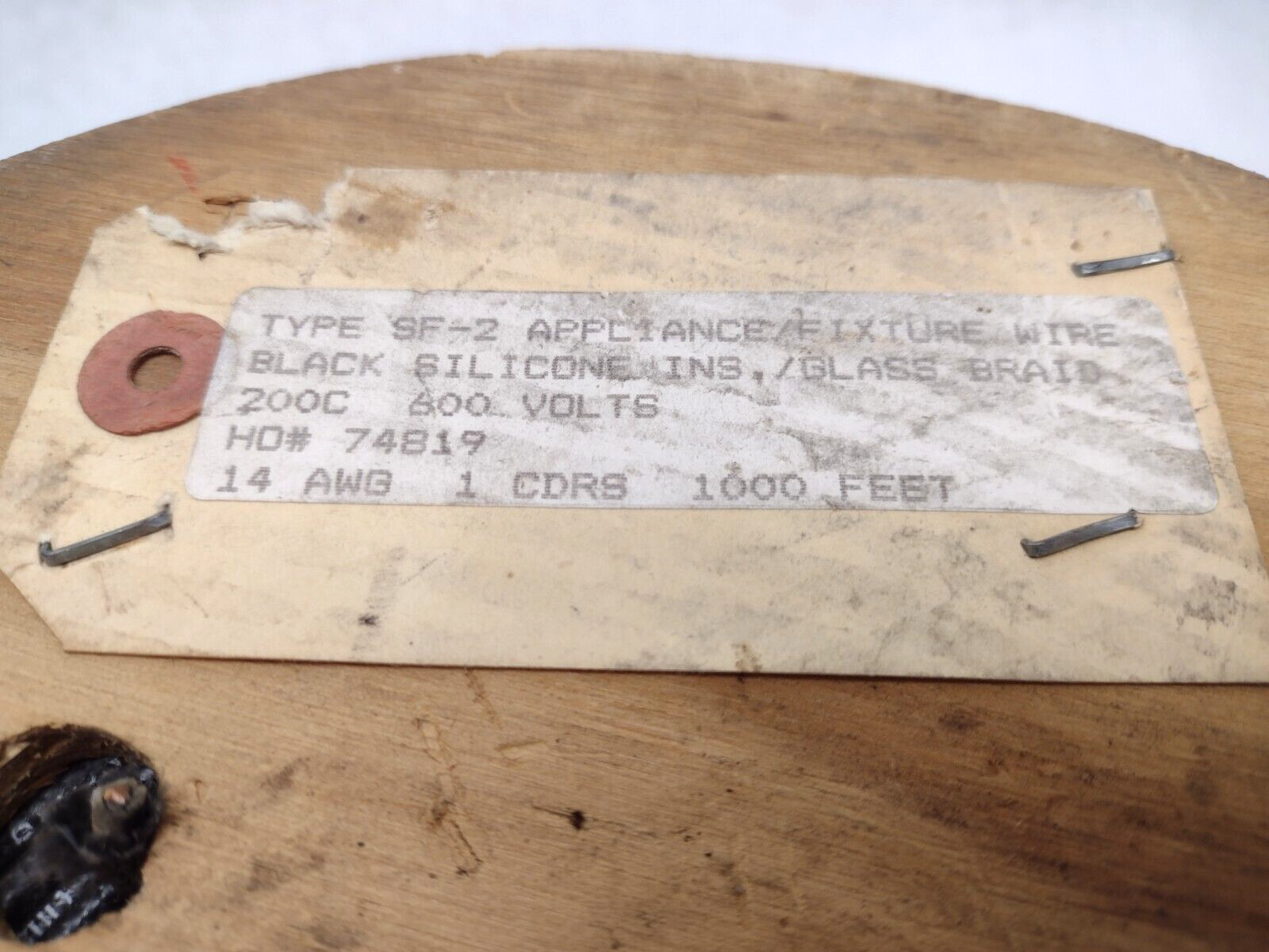 Type SF-2 SOLID Appliance/Fixture Wire Black Sil/Glass 200C 600V 14AWG 1000FT - New - Maverick Industrial Sales