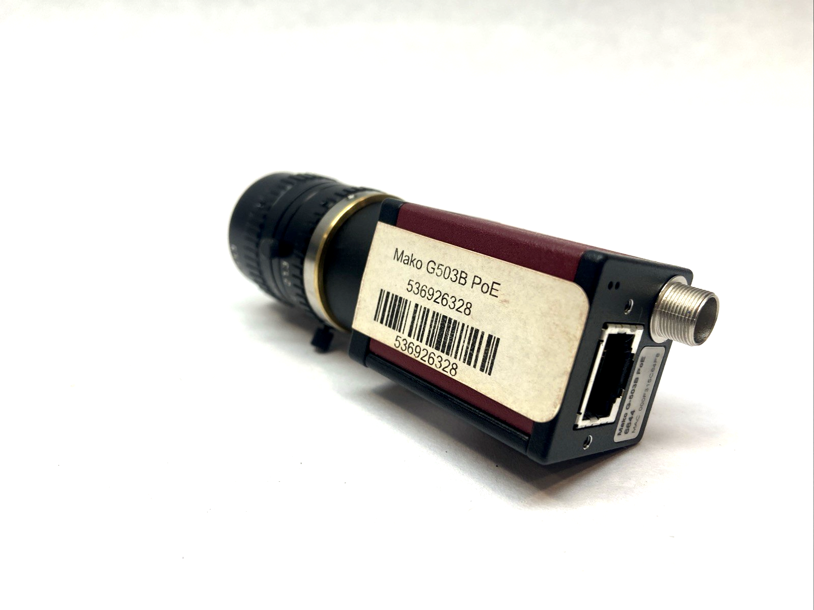 G-503B PoE | Allied Vision Mako Industrial Machine Camera w/ TV Lens 8mm 1:1.3 - Used - Maverick Industrial Sales
