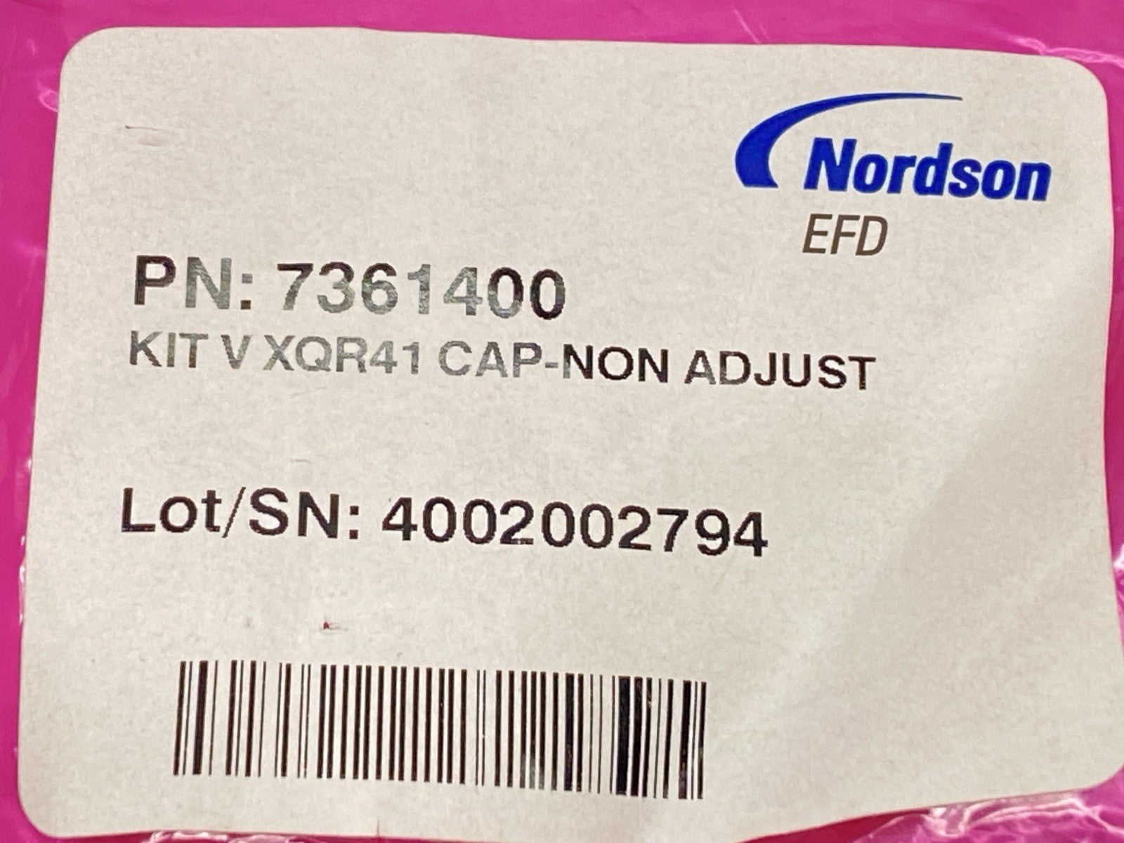 7361400 | Nordson EFD KIT V XQR41 Cap-Non Adjust - New – Open box - Maverick Industrial Sales