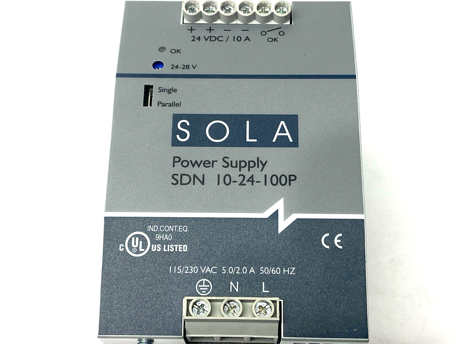 Emerson SDN 10-24-100P SOLA Power Supply 115/230VAC 5.0/2.0A 50/60Hz - Maverick Industrial Sales