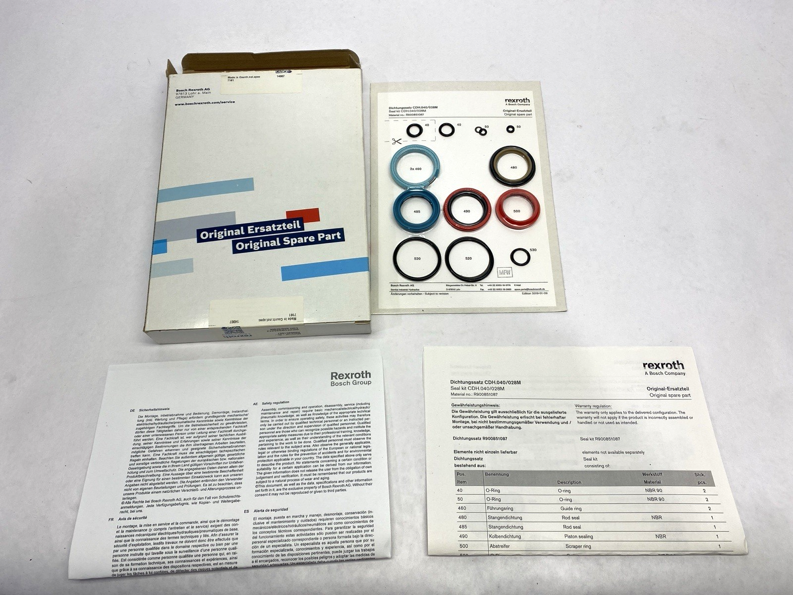 R900851087 | Rexroth Seal Kit CDH.040/028M - New – Open box - Maverick Industrial Sales
