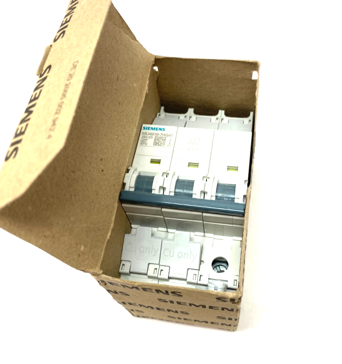 Siemens 5SJ4318-7HG41 Miniature Circuit Breaker 3-Pole 15A C-Char. - Maverick Industrial Sales
