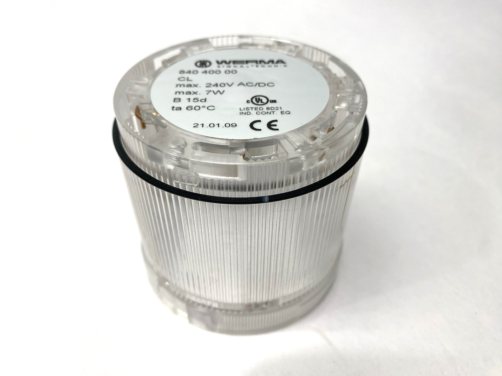 Werma 84040000 Clear Permanent Light Element 70mm Diameter 12-230VAC/DC CL - Maverick Industrial Sales