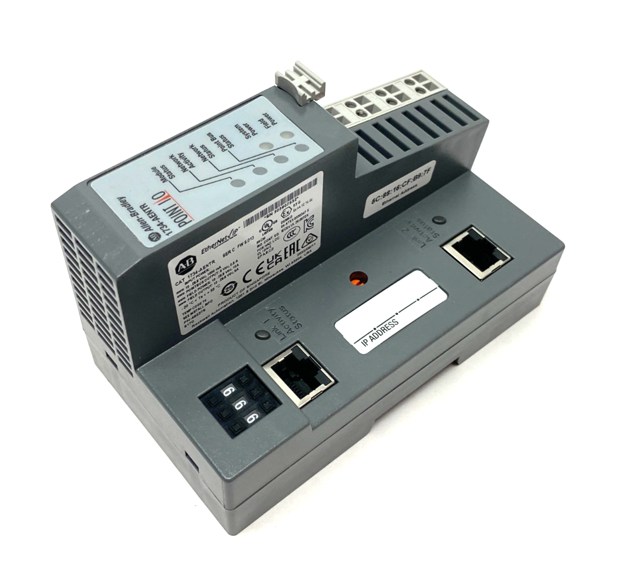 1734-AENTR | Allen Bradley Ser. C 2-Port EtherNet/IP I/O Adapter Module - New – Open box - Maverick Industrial Sales