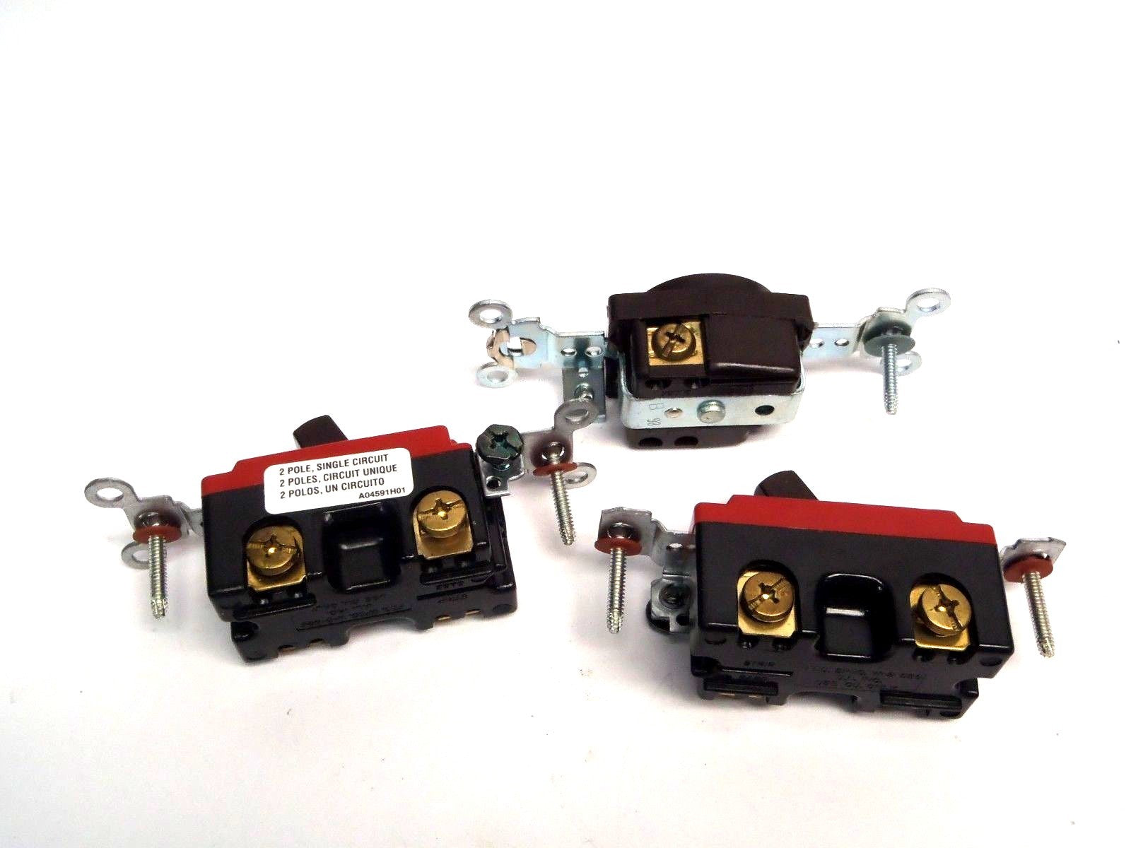 Hubbell 20A 120-277V Light Switches & Arrow Hart 15A 125V Receptacle LOT OF 2 - Maverick Industrial Sales