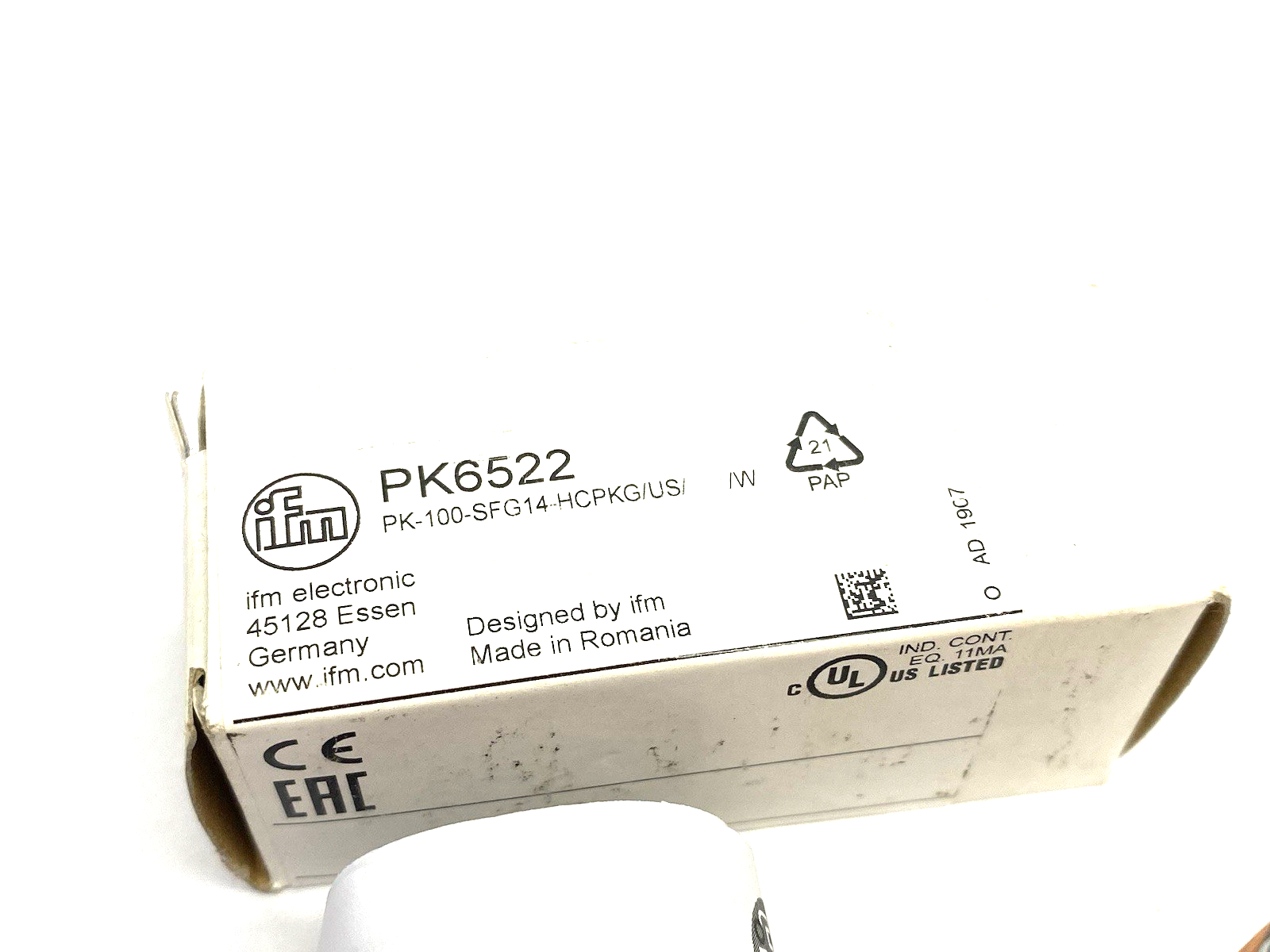 PK6522 | Ifm Pressure Switch with Intuitive Switch Point PK-100-SFG14-HCPKG/US/ /W - New – Open box - Maverick Industrial Sales