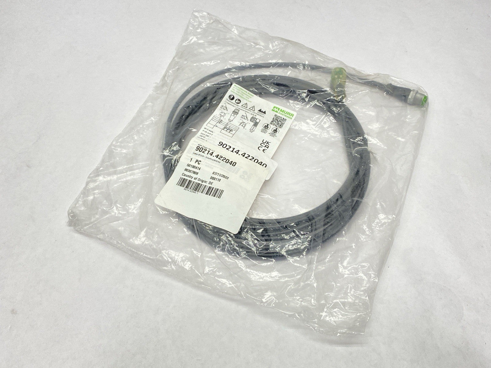 Atlas Copco 90214.422040 Cable M12/G - S/4oPE/4/ROB/BK - Maverick Industrial Sales