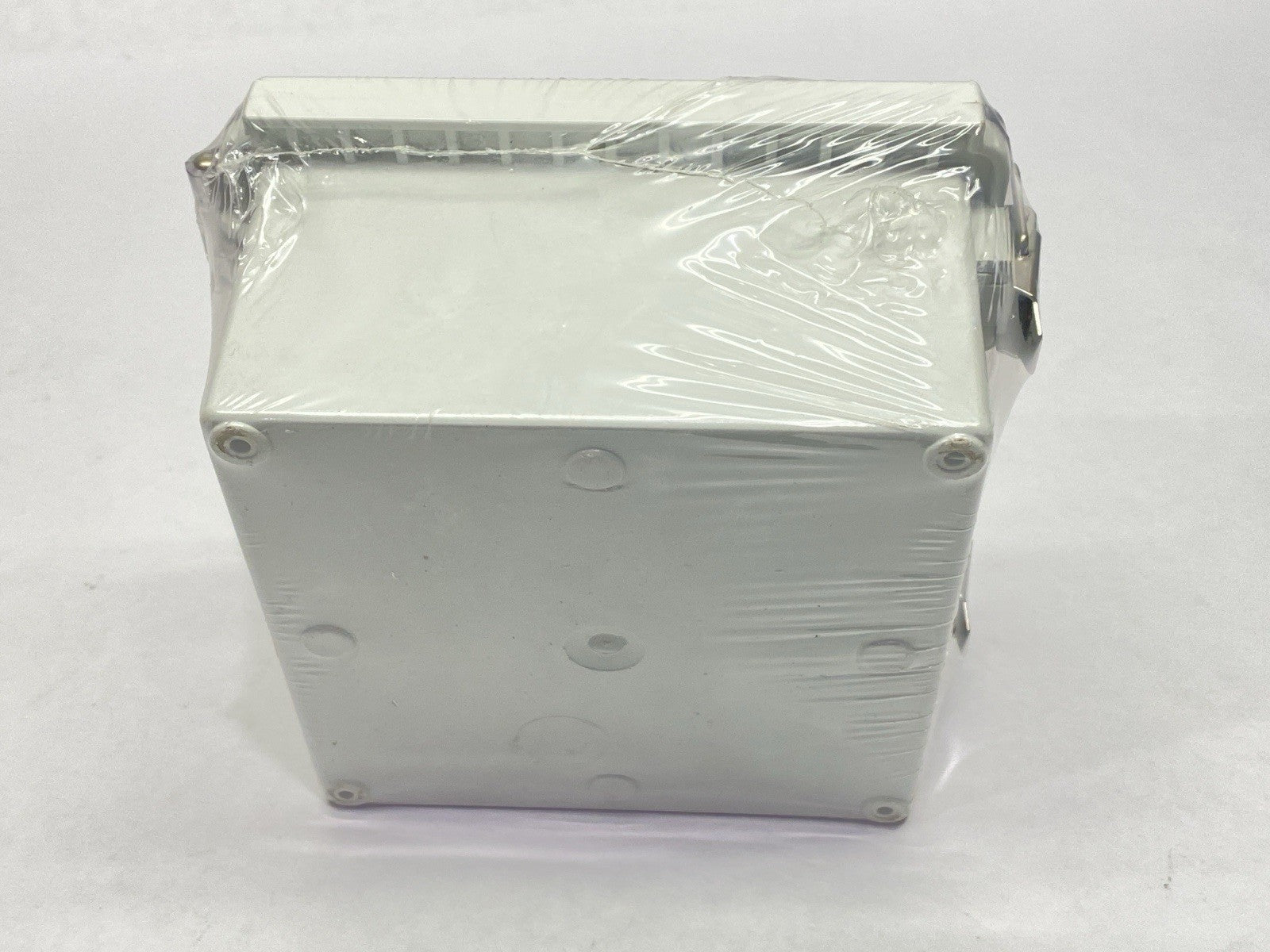PTQ-11046-C | Bud Industries Fiberglass Box Clear Hinged 4.59" x 4.59" x 3.11" - New - Maverick Industrial Sales