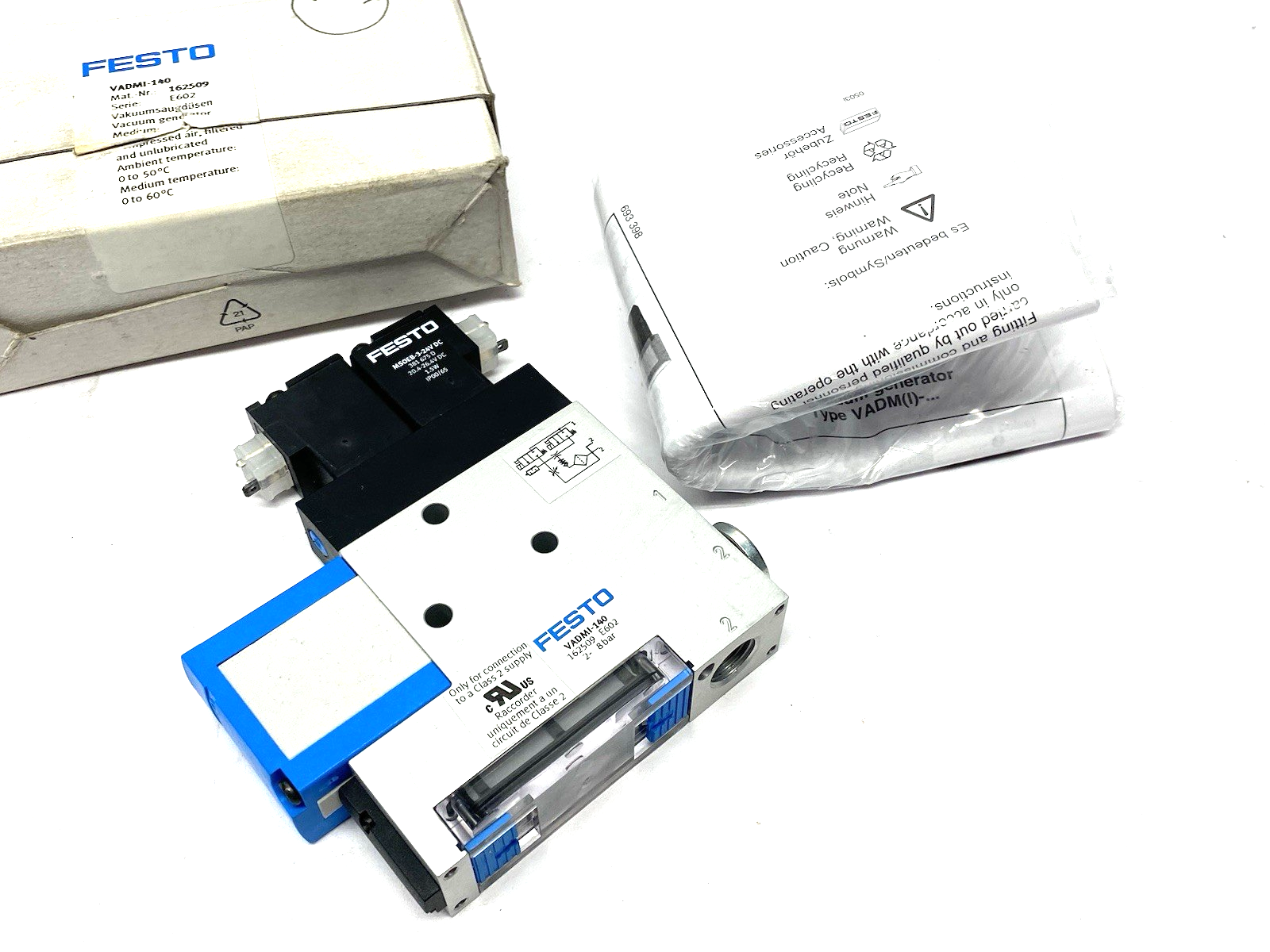 VADMI-140 | Festo Vacuum Generator 162509 - New – Open box - Maverick Industrial Sales