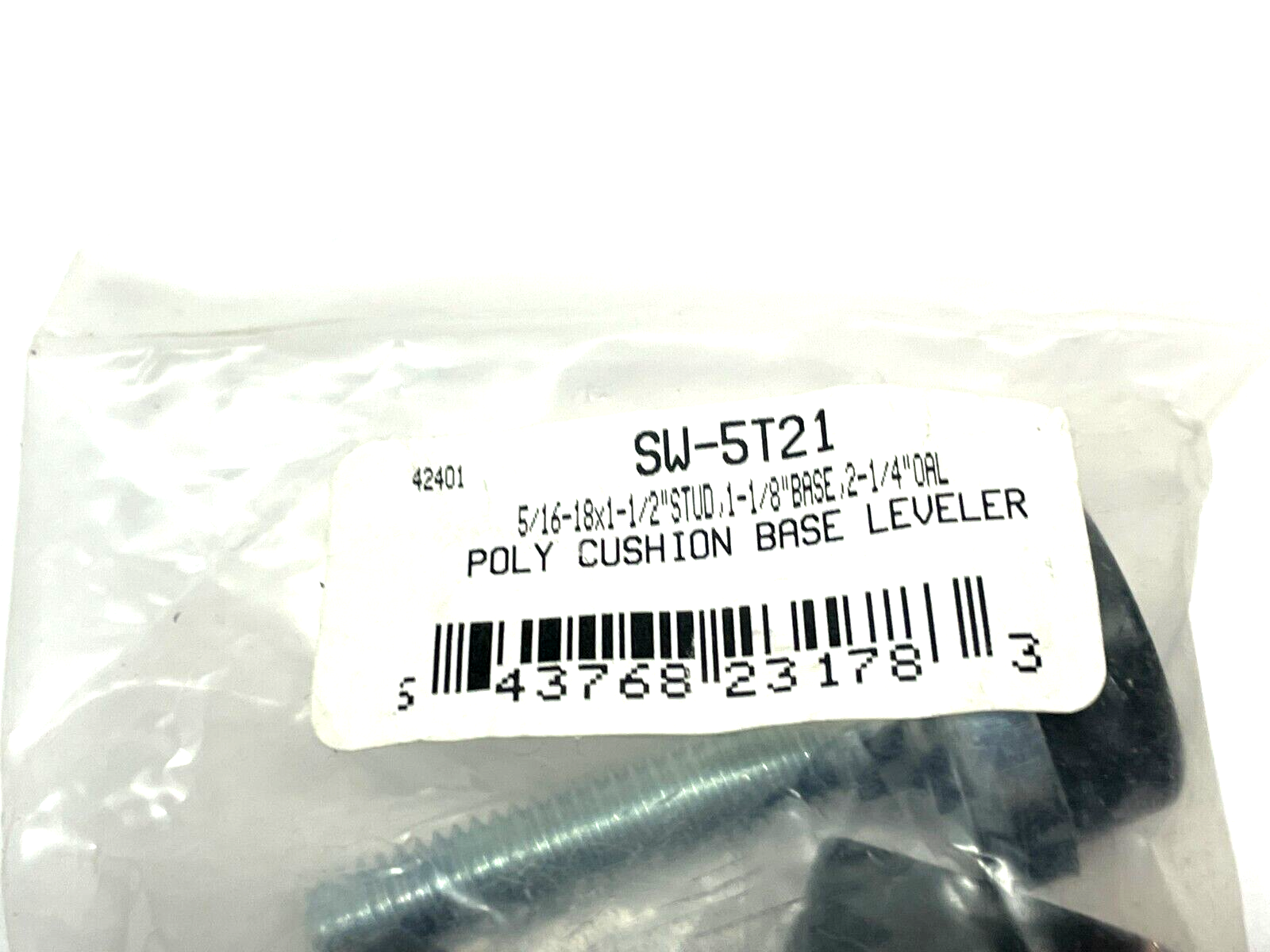 SW-5T21 | S&W Furniture Glides 1-1/8" Dia. 2-1/4" Length PKG OF 4 - New - Maverick Industrial Sales