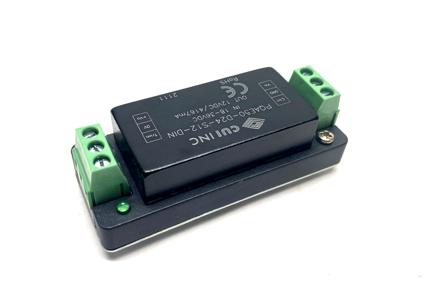 PQAE50-D24-S12-DIN | CUI DC/DC Din Rail Power Supply 18-36VDC In 12VDC 50W Out - Used - Maverick Industrial Sales