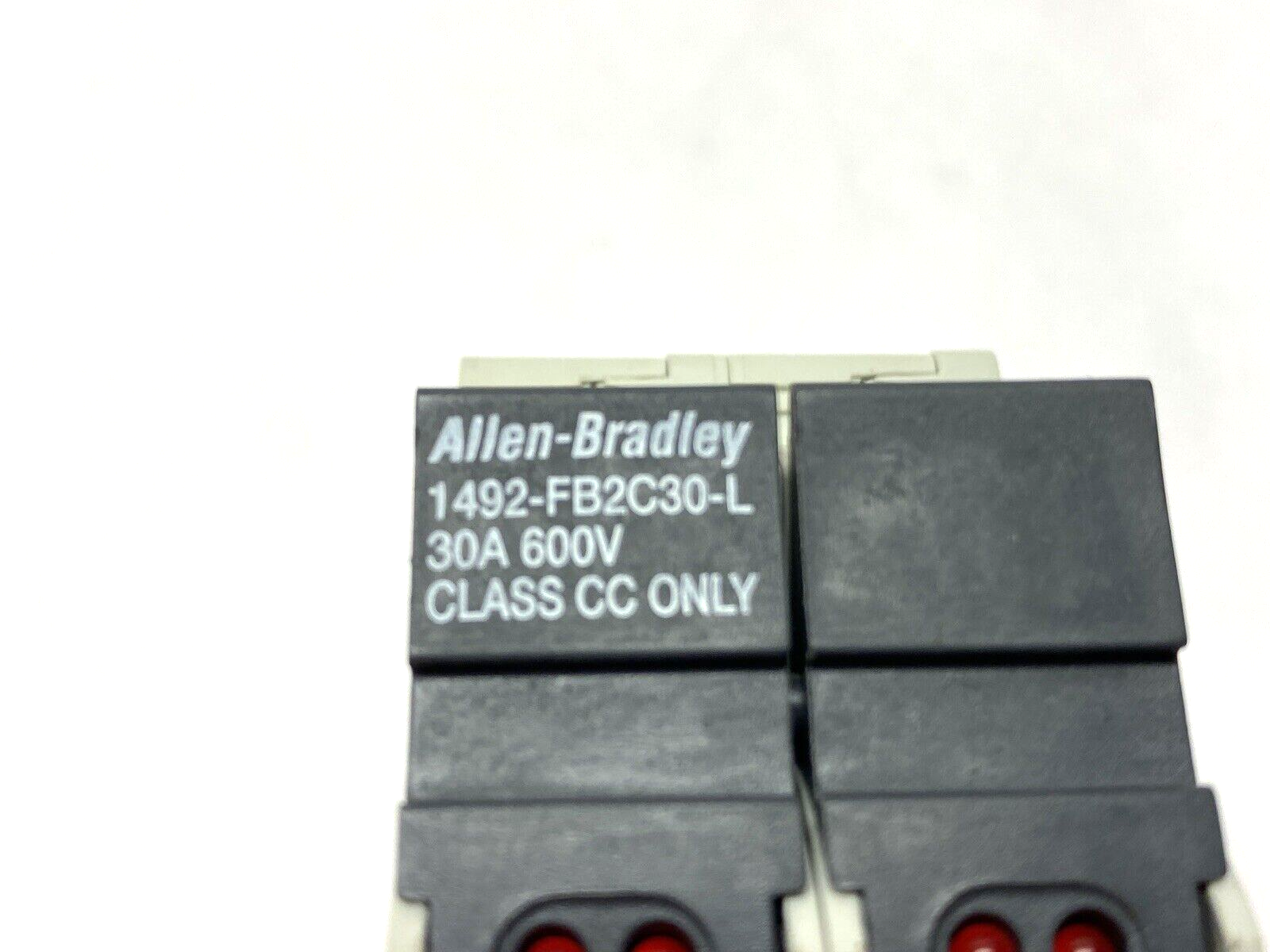 Allen Bradley 1492-FB2C30-L Fuse Holder 2-Pole 30A 600V w/ 2x Amp-Trap ATQR10 - Maverick Industrial Sales