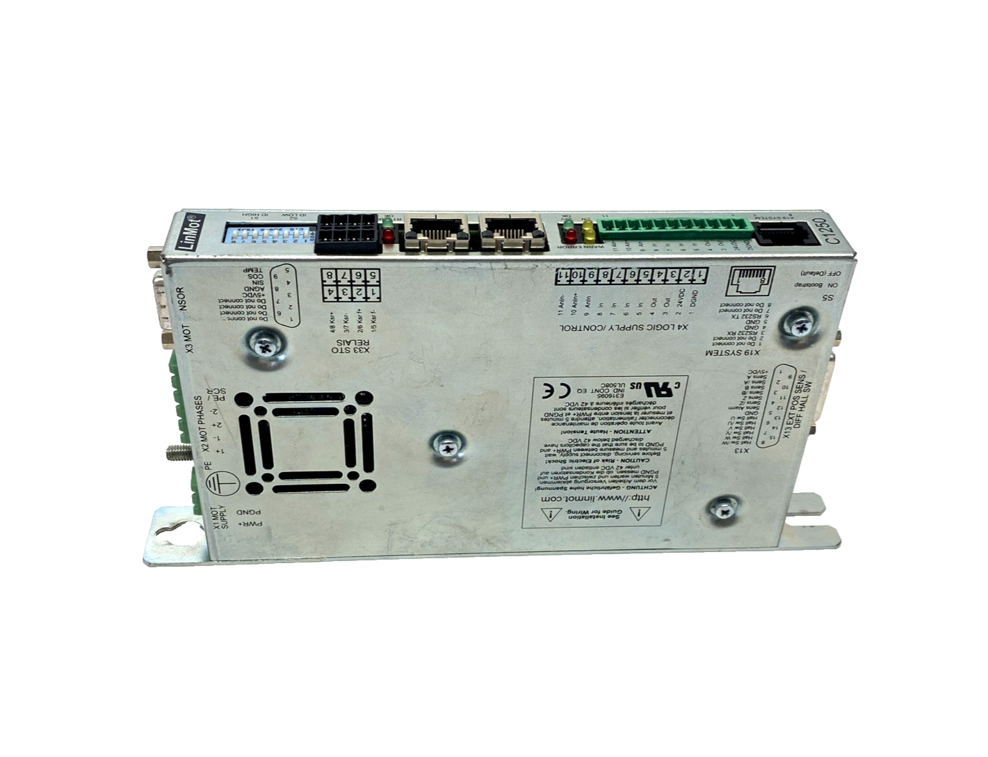 0150-2346 | LinMot C1250-IP-XC-1S-000 Ehternet IP Servo Drive STO 24VDC - Used - Maverick Industrial Sales