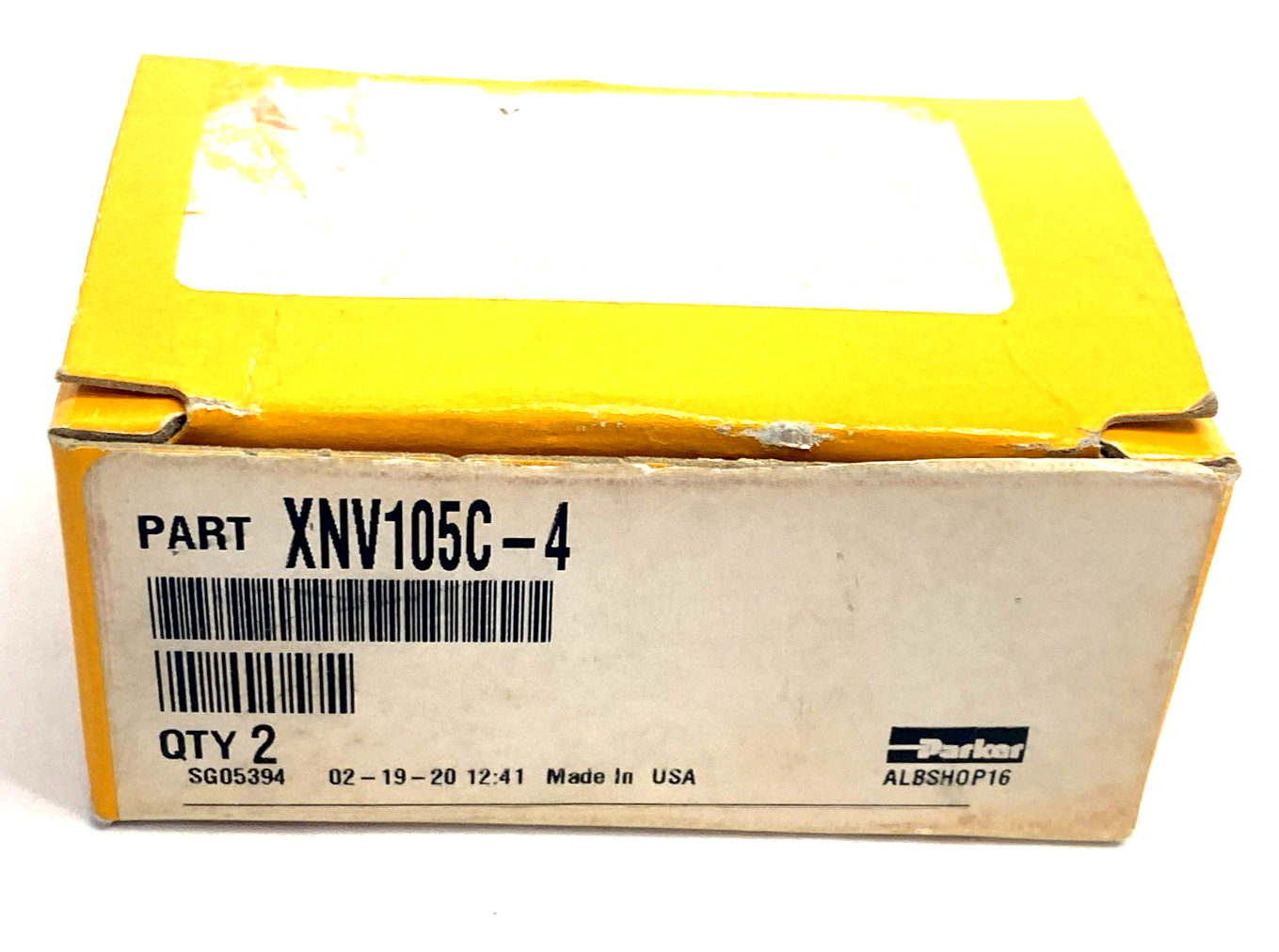 NV105C-4 | Parker Brass Needle Valve, 1/4" Tube O.D. Compression X 2-PK - New – Open box - Maverick Industrial Sales