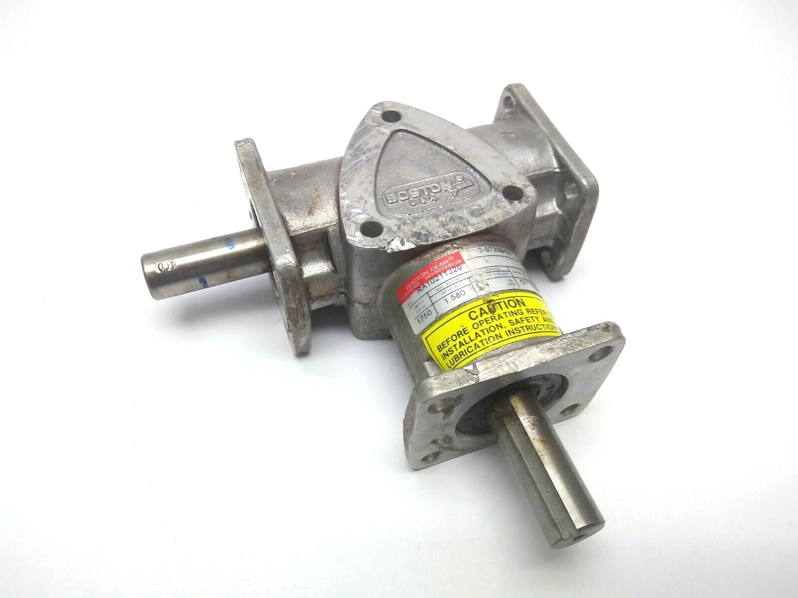 Boston Gear RA10211J29 Right Angle Gear Reducer 1:1, 1750 Max RPM, 1.580 Max HP - Maverick Industrial Sales
