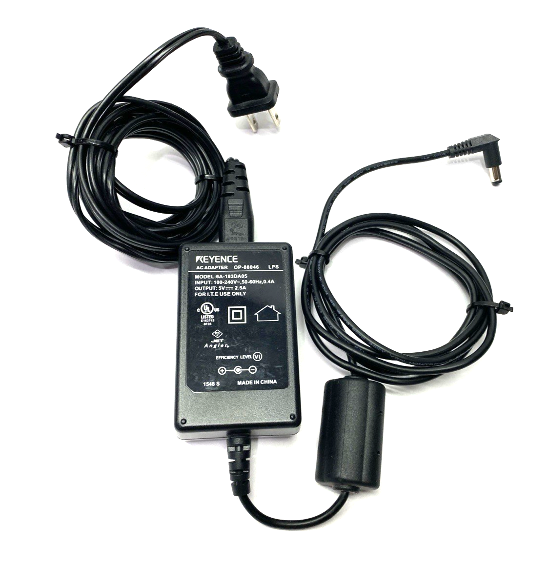 OP-88046 | Keyence Code Reader AC Adapter 100-240V .4A - Used - Maverick Industrial Sales