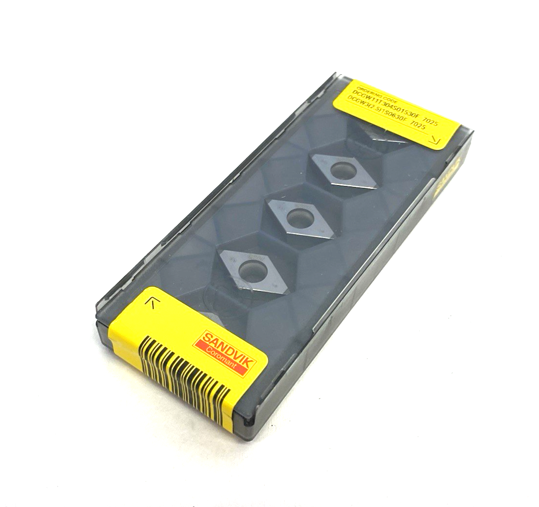 57676976 | Sandvik 5767697 CoroTurn® 107 Turning Insert DCGW3(2.5)1S0630F 7025 PKG OF 5 - New - Maverick Industrial Sales