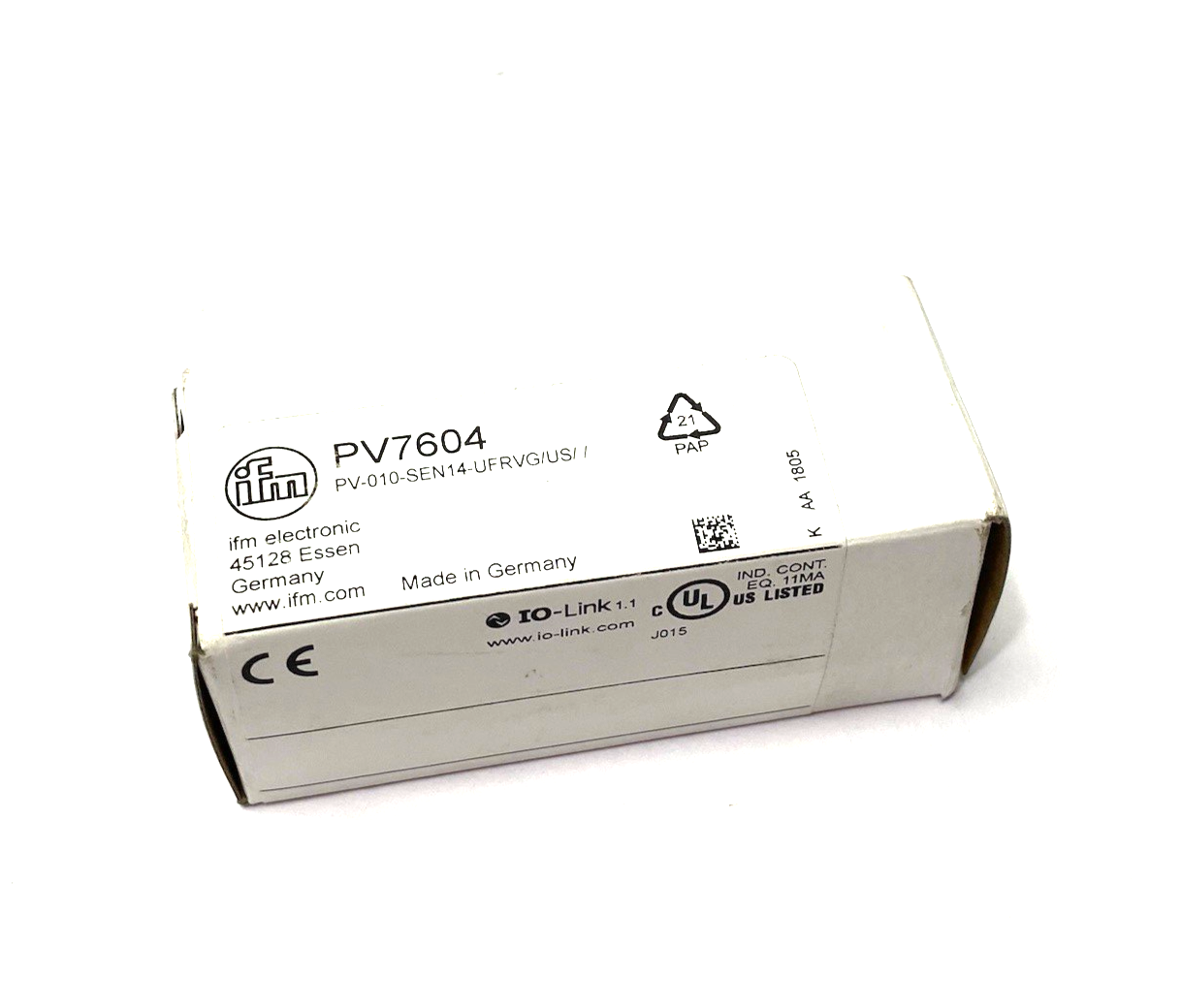 PV7604 | Ifm Pressure Switch w/ IO-Link PV-010-SEN14-UFRVG/US/ / - Used - Maverick Industrial Sales