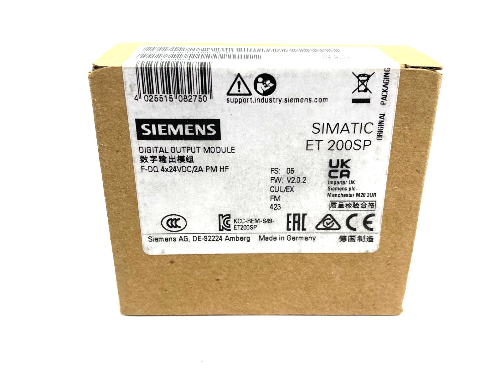 Siemens 6ES7136-6DB00-0CA0 SIMATIC ET 200SP Digital Output Module 4x24VDC/ 2A - Maverick Industrial Sales