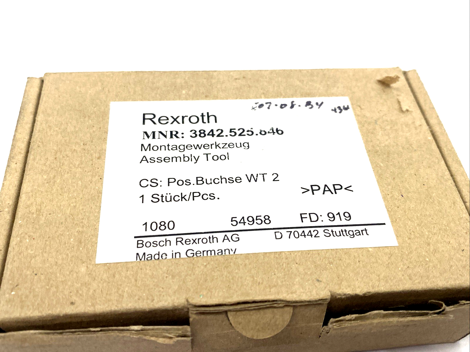 Bosch Rexroth 3842525846 Assembly Tool Pos.Buchse WT 2 - Maverick Industrial Sales