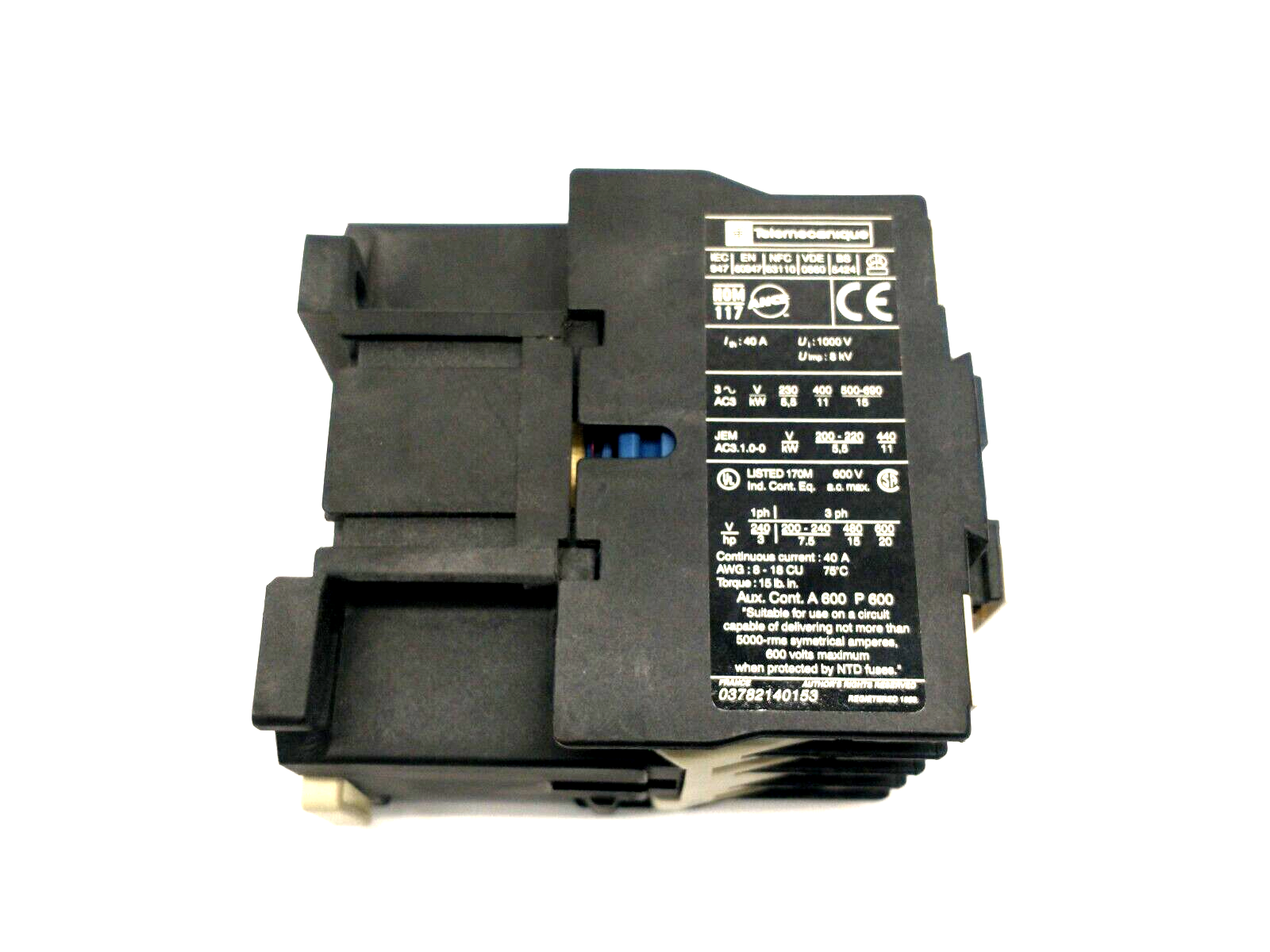 Telemecanique LC1D2510G6 Contactor 120V 3PH 40A - Maverick Industrial Sales
