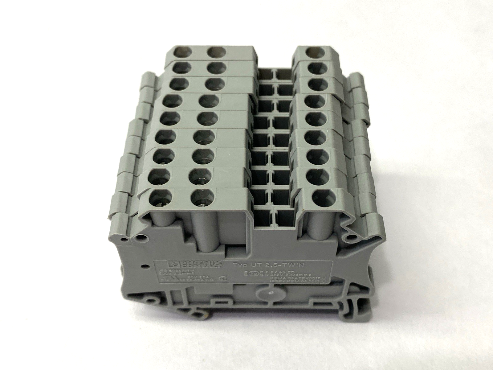 Phoenix Contact UT 2,5-TWIN Gray Terminal Block 24A 500V 3044513 LOT OF 9 - Maverick Industrial Sales