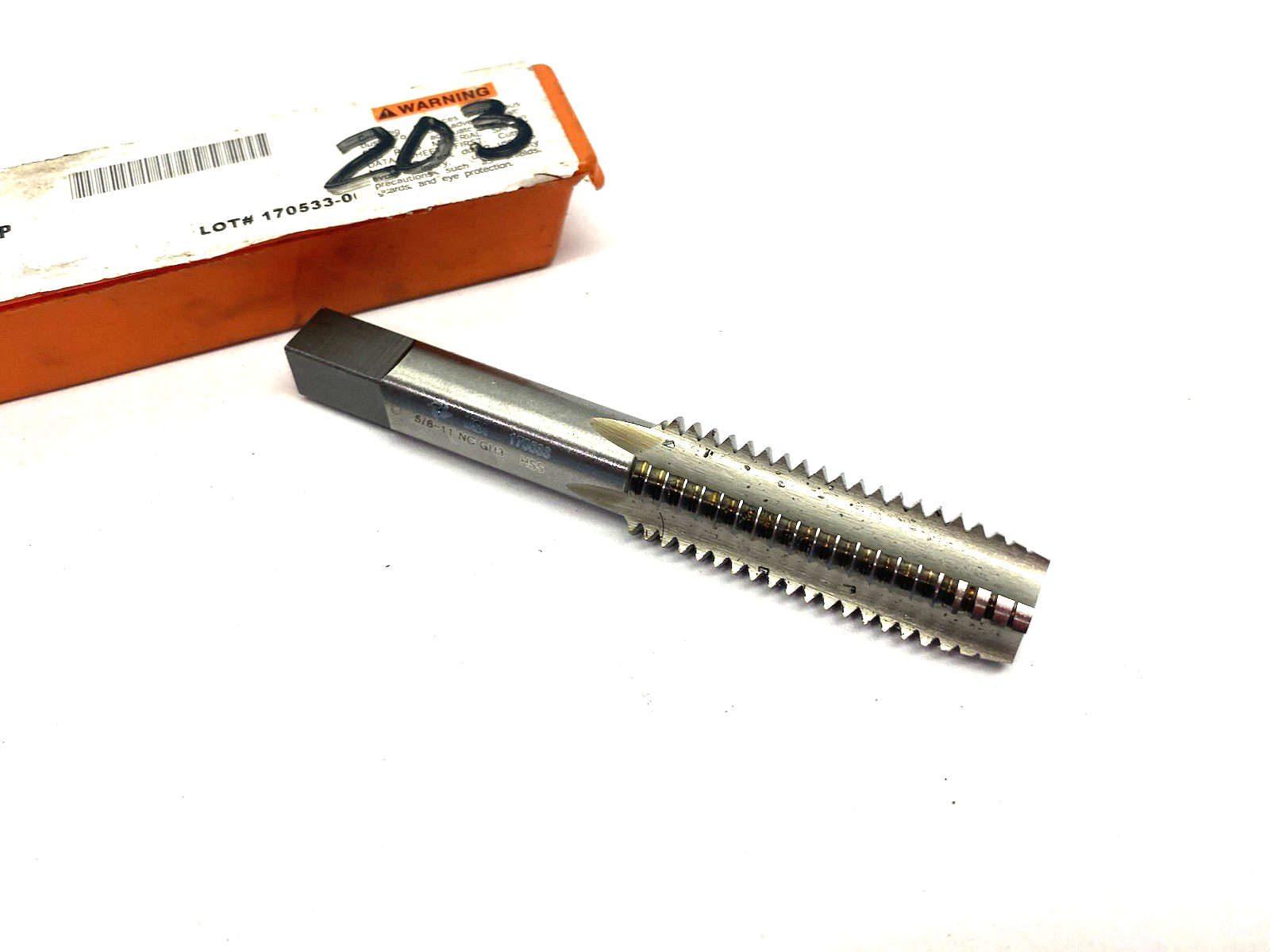 10562-00-B | Brubaker Tool Straight Flute Plug Tap 5/8-11 NC H3 4FL HSS - New – Open box - Maverick Industrial Sales