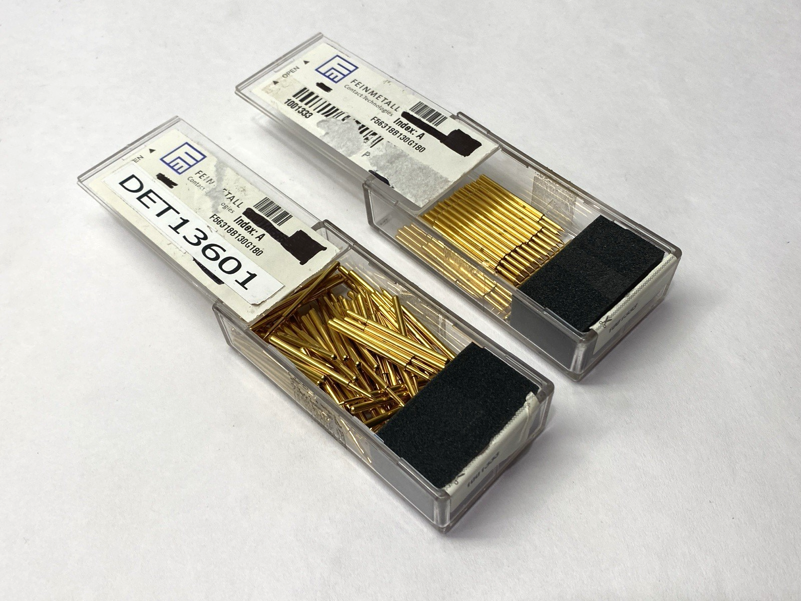 Feinmetall 1001333 Basic Contact Probes 33mm Length F56318B130G180 LOT OF 131 - Maverick Industrial Sales