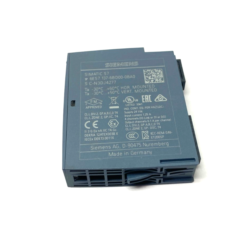 Siemens 6ES7 137-6BD00-0BA0 SIMATIC ET 200SP Communication Module IO-Link Master - Maverick Industrial Sales